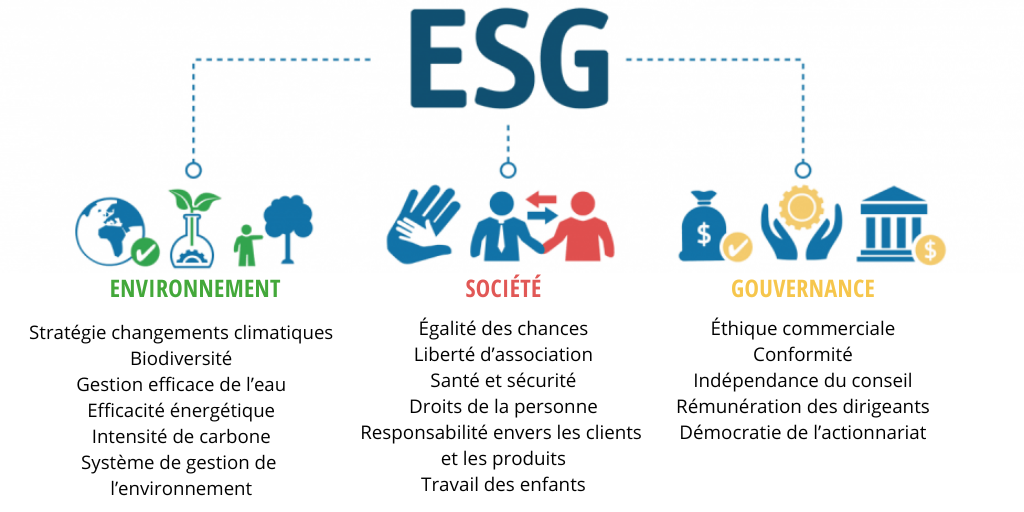 Graphique avec description de l'ESG